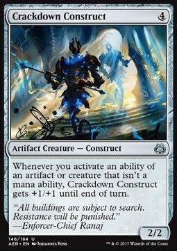 Carta MTG-Costrutto Repressore-Aether Revolt-ITA-NM-U