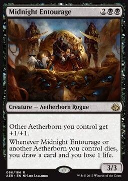 Carta MTG-Entourage di Mezzanotte-Aether Revolt-ITA-NM-R