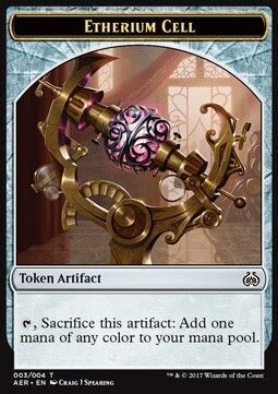 Carta MTG-Etherium Cell Token-Aether Revolt-ITA-NM-Token