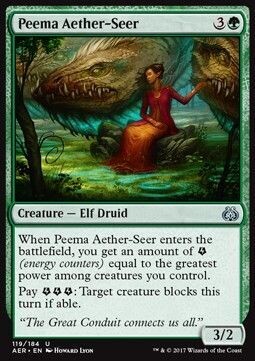 Carta MTG-Veggente dell'Etere di Peema-Aether Revolt-ITA-NM-U-