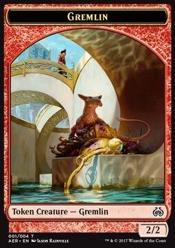 Carta MTG-Gremlin Token (Red 2/2)-Aether Revolt-ITA-NM-Token-