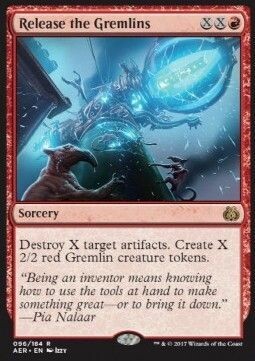 Carta MTG-Liberare i Gremlin-Aether Revolt-ITA-NM-R-