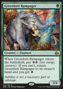 Carta MTG-Furioso della Cintura Verde-Aether Revolt-ITA-NM-R-