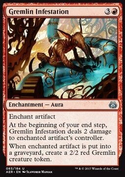 Carta MTG-Infestazione di Gremlin-Aether Revolt-ITA-NM-U-