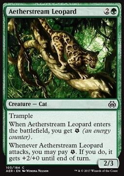 Carta MTG-Leopardo della Corrente Eterea-Aether Revolt-ITA-NM-C-
