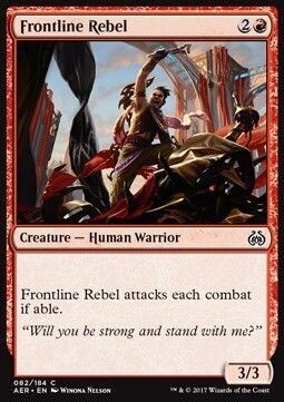 Carta MTG-Ribelle in Prima Linea-Aether Revolt-ITA-NM-C-
