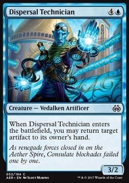 Carta MTG-Tecnico della Dispersione-Aether Revolt-ITA-EX-C-