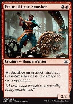 Carta MTG-Spacca-Ingranaggi di Embraal-Aether Revolt-ITA-NM-C-