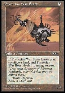 Carta MTG-Bestia da Guerra di Phyrexia (V.1)-Alleanze-ITA-EX-C-