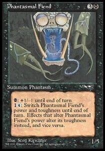 Carta MTG-Demone Illusorio (V.2)-Alleanze-ITA-EX-C-
