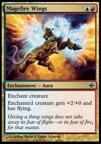 Carta MTG-Ali di Fuoco Incantato-Alara Reborn-ITA-EX-C-Foil