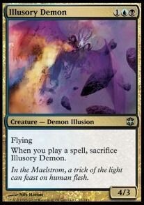 Carta MTG-Demone Irreale-Alara Reborn-ITA-EX-U-