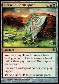 Carta MTG-Pietra di Confine del Fuoco Selvaggio-Alara Reborn-EN-EX-Common-Foil
