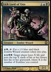 Carta MTG-Signore dei Lich di Unx-Alara Reborn-ITA-EX-Rare-