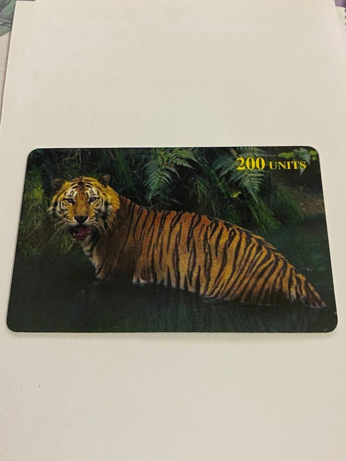 carta telefonica 200 Units Delta Card (fake) Animali Tigre 32/40