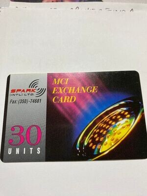 Carta telefonica MCI Exchange Card (spark) 30 Units Intercom srl