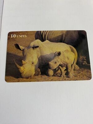 carta telefonica 10 Units Delta Card (fake) Animali Rinoceronti 4/40