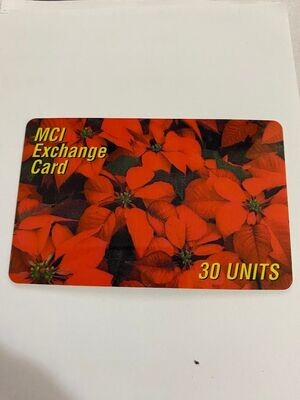 Carta telefonica MCI Exchange Card (stelle di natale) 30 Units Intercom srl