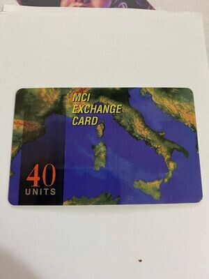 Carta telefonica MCI Exchange Card (Italia Cartina) 40 Units Intercom srl