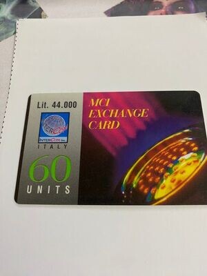 Carta telefonica MCI Exchange Card (logo e valore) 60 Units Intercom srl