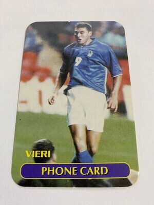 carte telefoniche (fake) - Vieri Nazionale calcio Italia - Usata