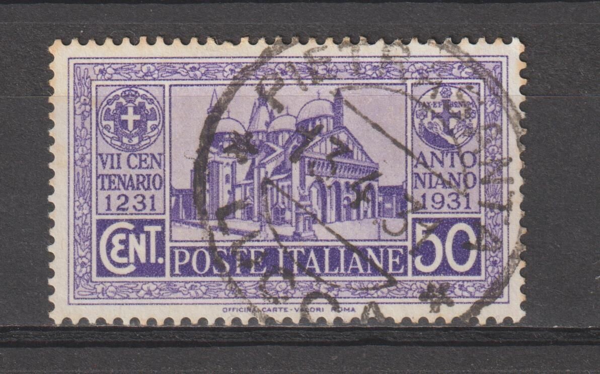 Francobollo - Regno Italia - 700°  St. Antonio da Padova - 50 C - 1931 - Usato