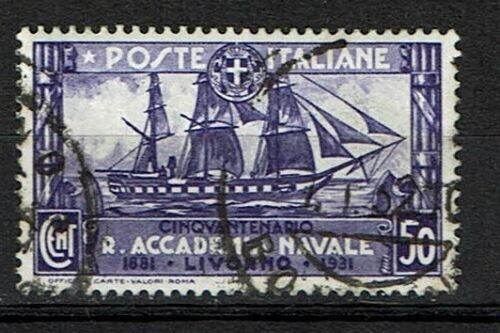 Francobollo - Regno Italia - Accademia Navale - 50 C - 1931 - Usato