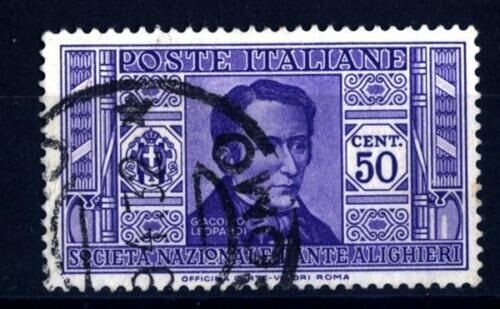 Franc. Regno Italia - Società Dante Alighieri - G.Leopardi - 50 C - 1932 - Usato