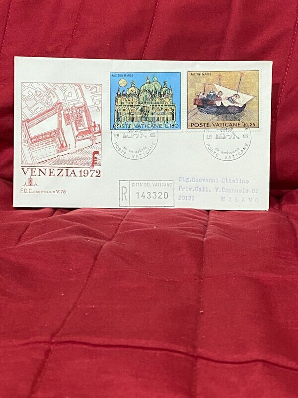 FDC Vaticano - Venezia 1972 - FDC Capitolium V.78 - L25+L180