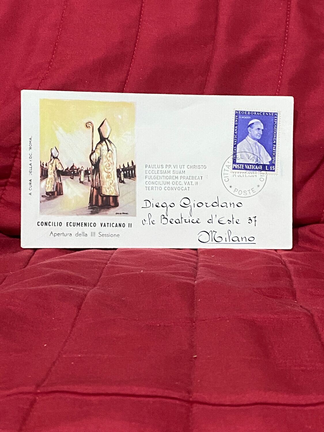 FDC Vaticano - Concilio Ecumenico Vaticano II 1964 FDC Roma - L15(blu)