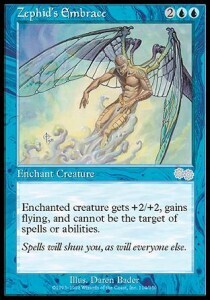 Carta MTG-Abbraccio degli Zephid-Saga di Urza-Excellent-U-Inglese