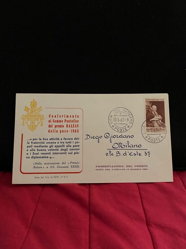 FDC Vaticano - Morte S.S Giovanni XXIII  FDC Filagrano - L15