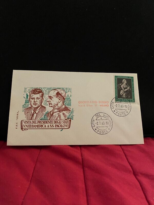 FDC Vaticano - Vistita presidente Kennedy FDC Roma  - L10