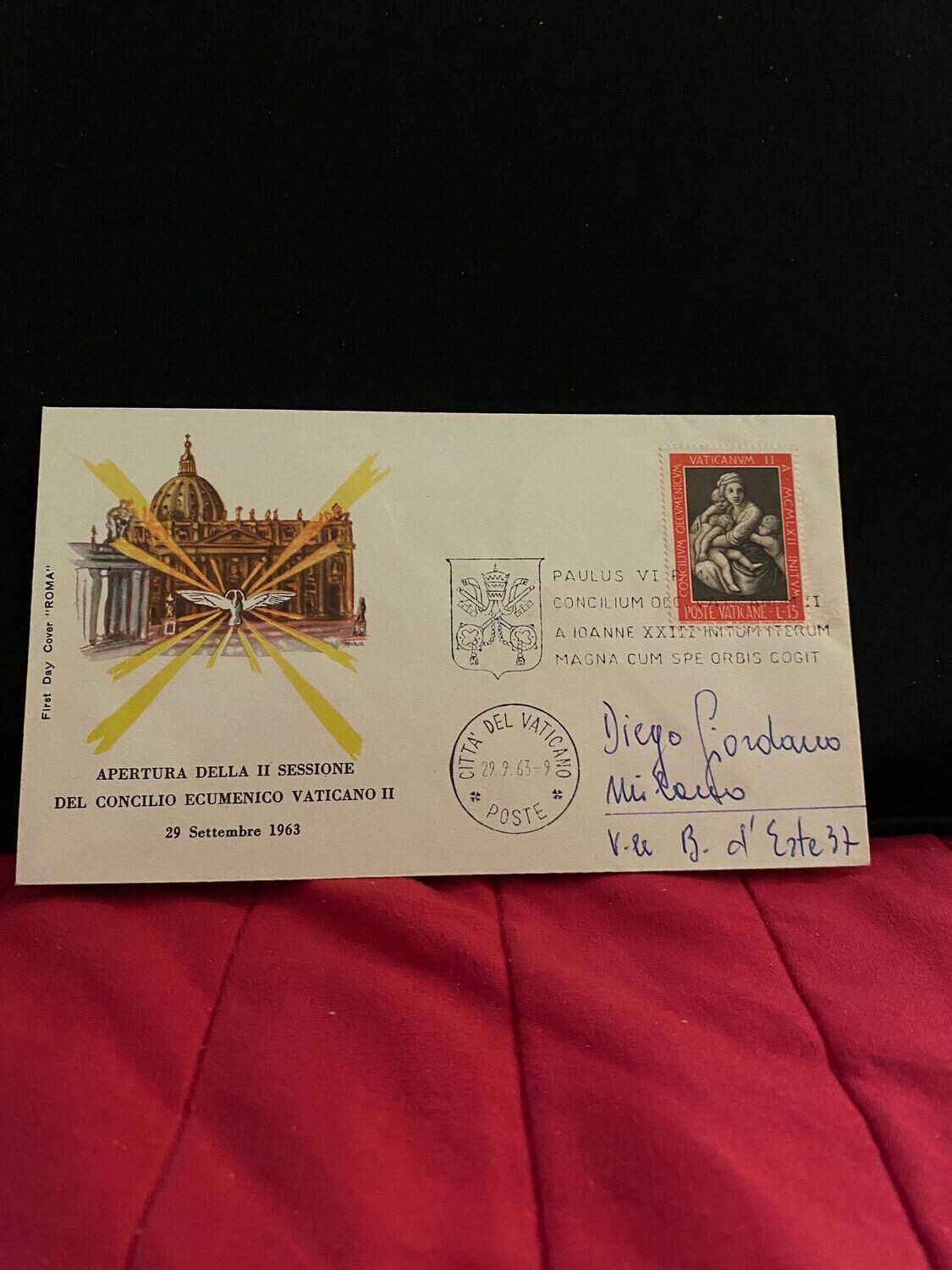 FDC Vaticano - Concilio Vaticano II Apertura -FDC Roma - L15