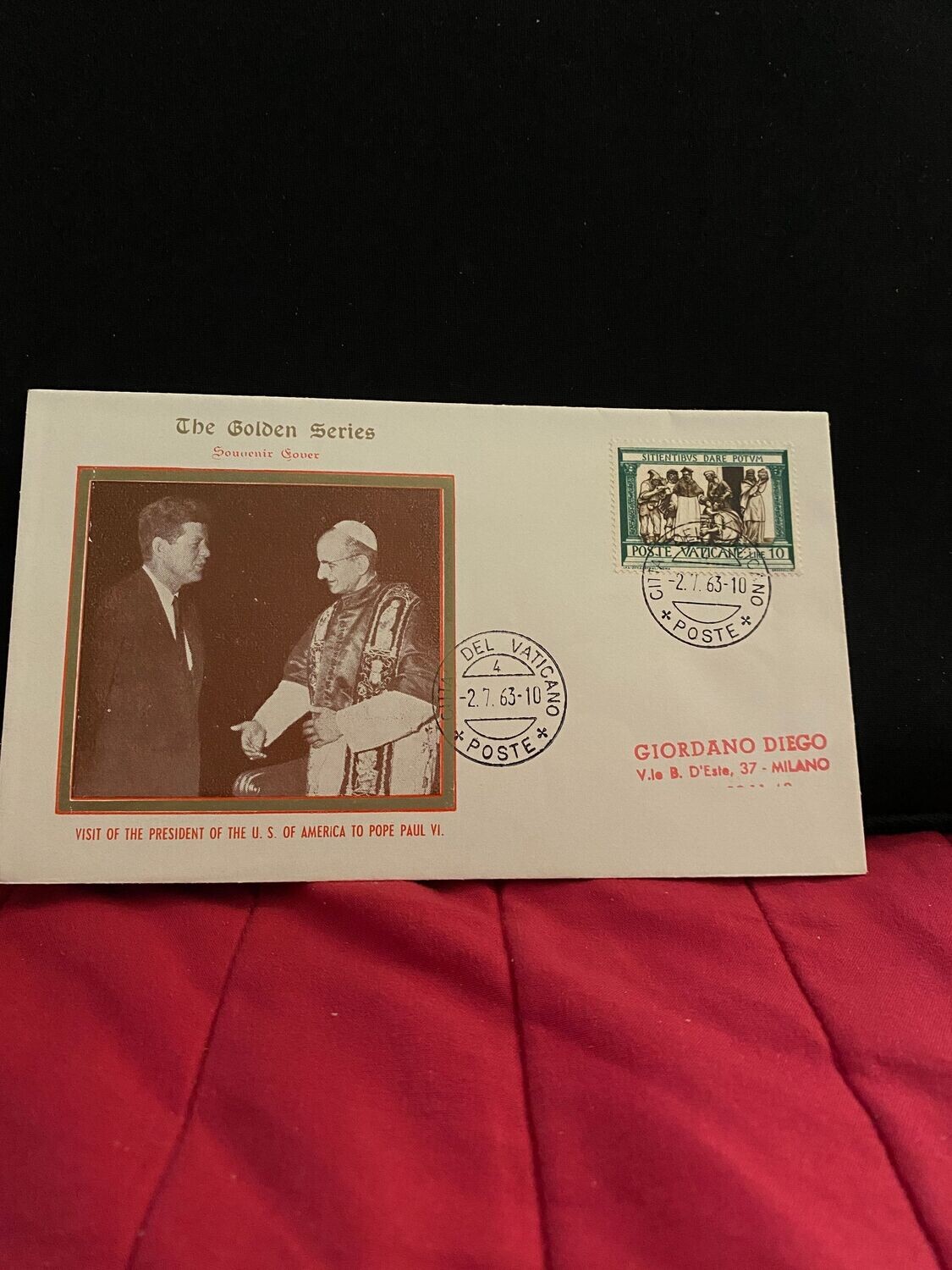 FDC Vaticano - Vistita presidente Kennedy FDC The golden Series n.41 - L10