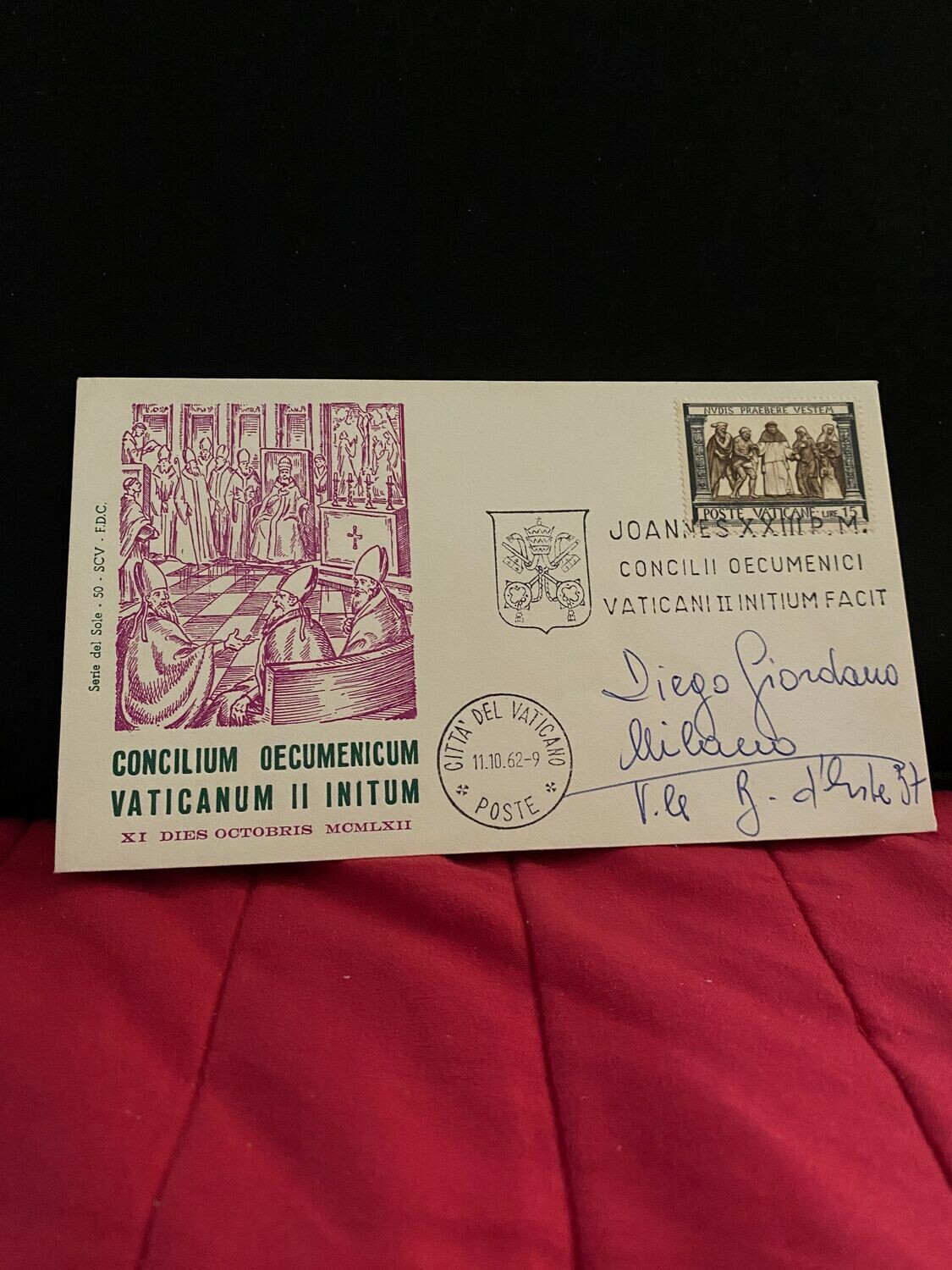 FDC Vaticano - Giovanni XXIII Concilio Vaticano II inizio -FDC del sole n.50 - L15