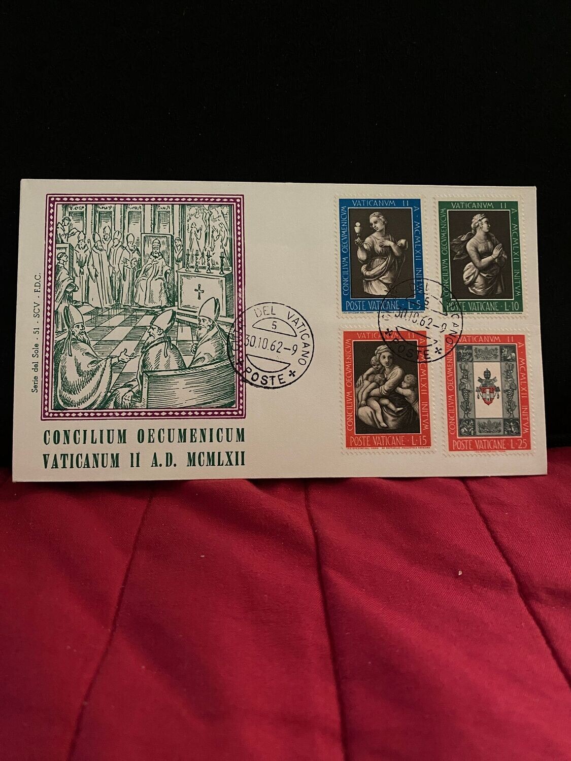 FDC Vaticano - Concilio Vaticano II inizio -FDC del sole n.51 - L5+L10+L15+L25