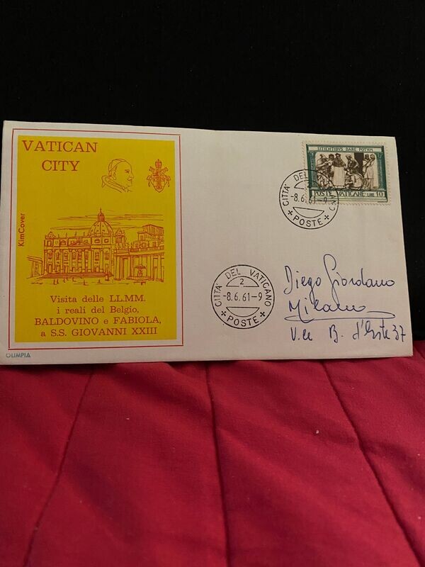 FDC Vaticano - Vatican City visita reali del Belgio FDC Olimpia 1961 - L10