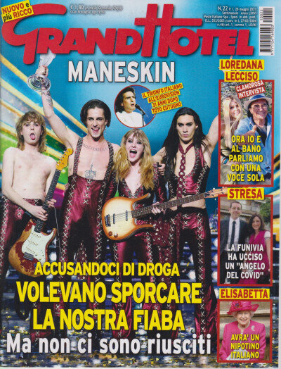 GrandHotel 2022 22-Maneskin Sanremo,Loredana Lecciso,Elisabetta II