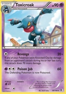 Carta pokemon Toxicroak (BCR 66)-Confini Varcati-R - lingua ITA-condizione GD