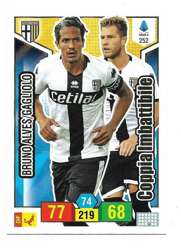 Trading card Adrenalyne 2019-20 - N°252 Bruno Alves-Gagliolo coppia imbattibile Parma