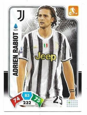 Trading card Adrenalyne 2020-21 - N°12 Adrien Rabiot Juventus