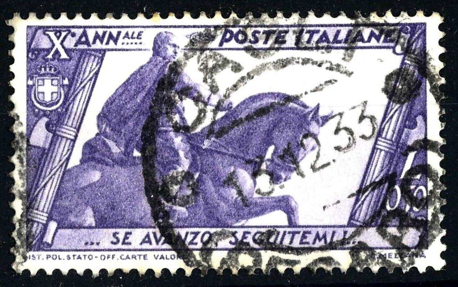 Francobollo - Regno Italia - Decennale marcia su Roma - 0,50 L - 1932 - Usato