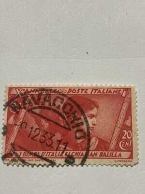 Francobollo - Regno Italia - Decennale marcia su Roma - 20 C - 1932 - Usato