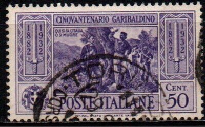Francobollo - Regno Italia - Garibaldi Calatafimini - 50 C - 1932 -Usato