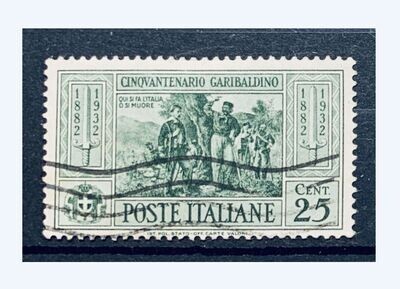 Francobollo - Regno Italia - Garibaldi Calatafimini - 25 C - 1932 -Usato