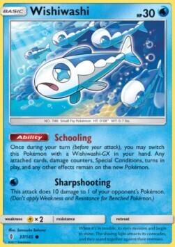 Carta pokemon Wishiwashi (GRI 37)-Guardiani Nascenti-C - lingua ITA-condizione NM