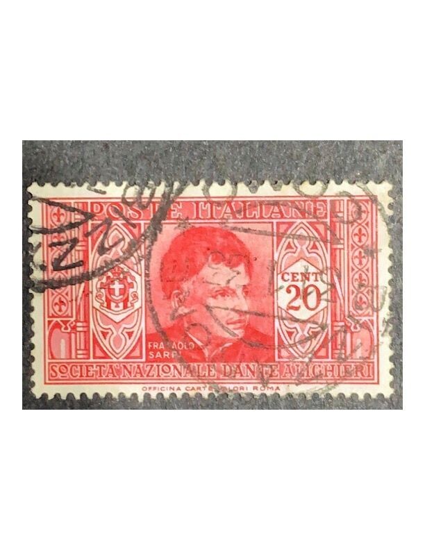 Francobollo - Regno Italia - Società Dante Alighieri - P. Sarpi - 20 C - 1932 - Usato
