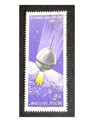Francobollo - Ungheria - Luna 9 Landing on Moon - 2 Ft - 1969 -Non Usato