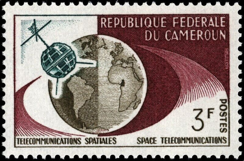 Francobollo - Camerun - Prima TV remota Telstar - 3 F - 1963 - Usato